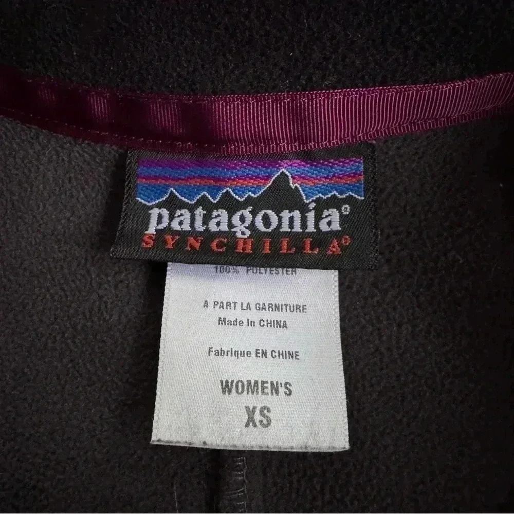 Patagonia Women’s Synchilla‎ Full Zip Jacket Size XS Black - Picture 5 of 7